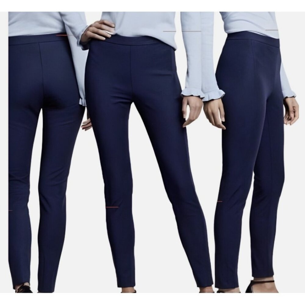Banana Republic Devon Legging-Fit Washable Bi-Stretch Ankle Pant - Navy - Size 6
